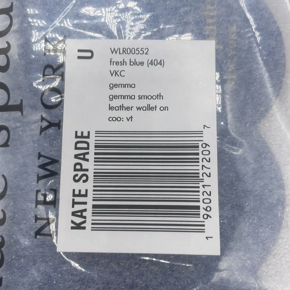 Kate Spade Gemma Cross Body Gold Chain Leather Fresh Blue NWT - Picture 12 of 12